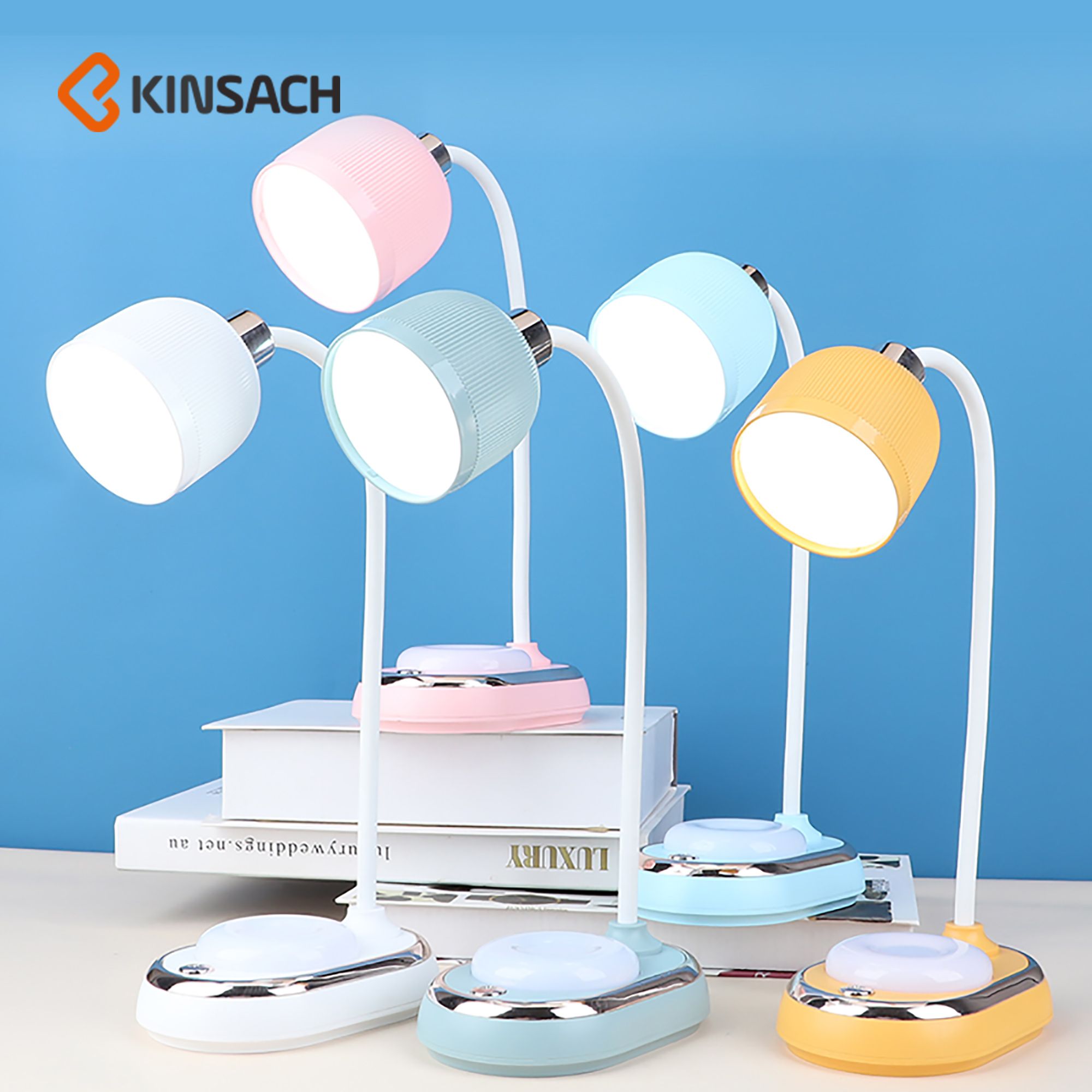 DC charging desk lamp eye care study student dormitory computer desk bedroom night light convenient energy-saving LED light