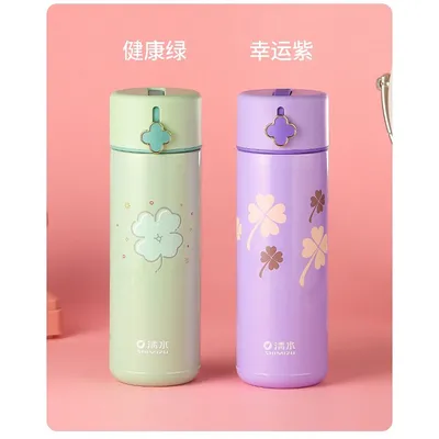 SM-6641-042 420ml 304 stainless steel ladies creative portable vacuum flask with lifting ring thumbnail