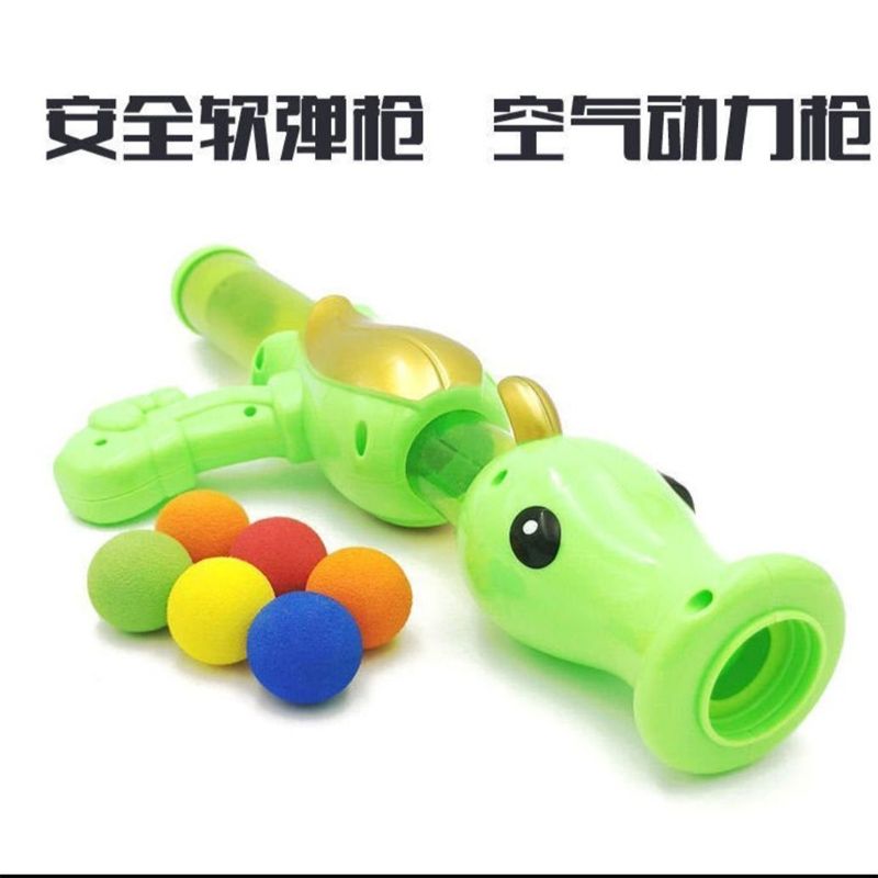 Plants vs. Zombies Children's toy gun Foam EVA bullets manual double-shot aerodynamic soft gun details Picture