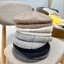 KK HAT 贝雷帽澳洲羊毛针织画家帽冬季新款休闲南瓜帽子