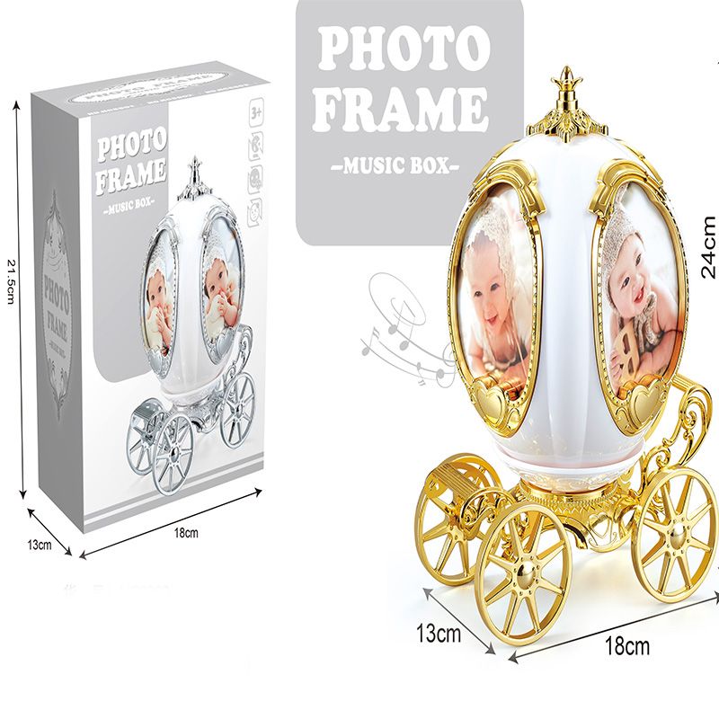Factory direct sales of music box, Royal carriage with photo frame, pumpkin carriage, multi-functional music box, creative gift Item Picture