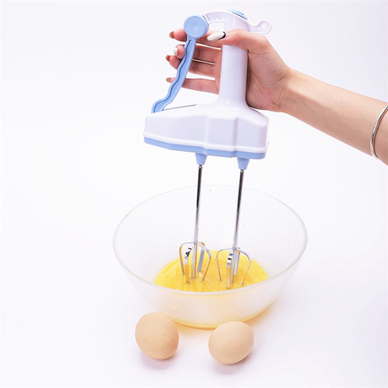 Double-head manual egg beater, household semi-automatic cream whipper, handheld press mixer, kitchen baking tool Application Scenario