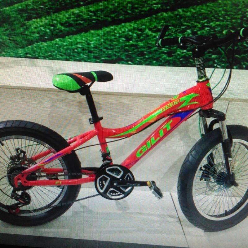 The mountain bike has thick tires, a 12-year-old sports car, and a large seat with good quality details Picture
