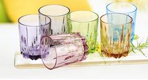 皇马炫彩杯 加厚贝蒂雅致生活杯水杯 6件套六色玻璃杯专业礼盒装