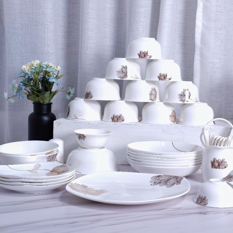 Jingdezhen High Bone China Tableware Set -50 Tulips Love details Picture
