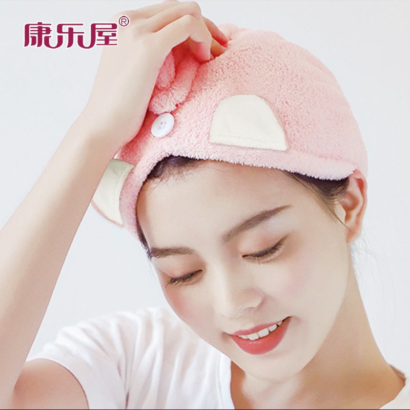 Factory direct sales of coral animal ear dry hair hats and daily necessities details Picture