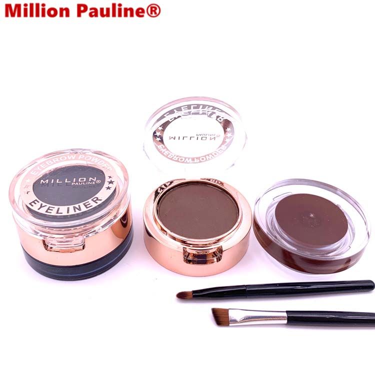 Wholesale Eye Makeup Cosmetics 2 in 1 Waterproof Long Lasting Eyeliner Powder Fashion Eyebrow Cream thumbnail