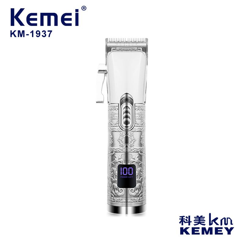 Cross-border manufacturers direct power supply clipper Kemei KM-1937 electric clipper LCD digital hair salon professional hair clipper