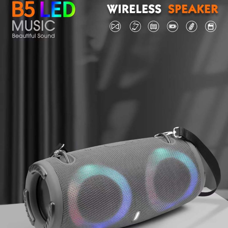 新款七彩带灯战鼓三代小战鼓带灯户外便携式无线蓝牙大音箱低音炮音箱图