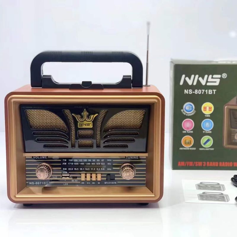 The new NS-8071BT retro Bluetooth radio is an old-fashioned card-inserting multi-band subwoofer Bluetooth speaker Application Scenario