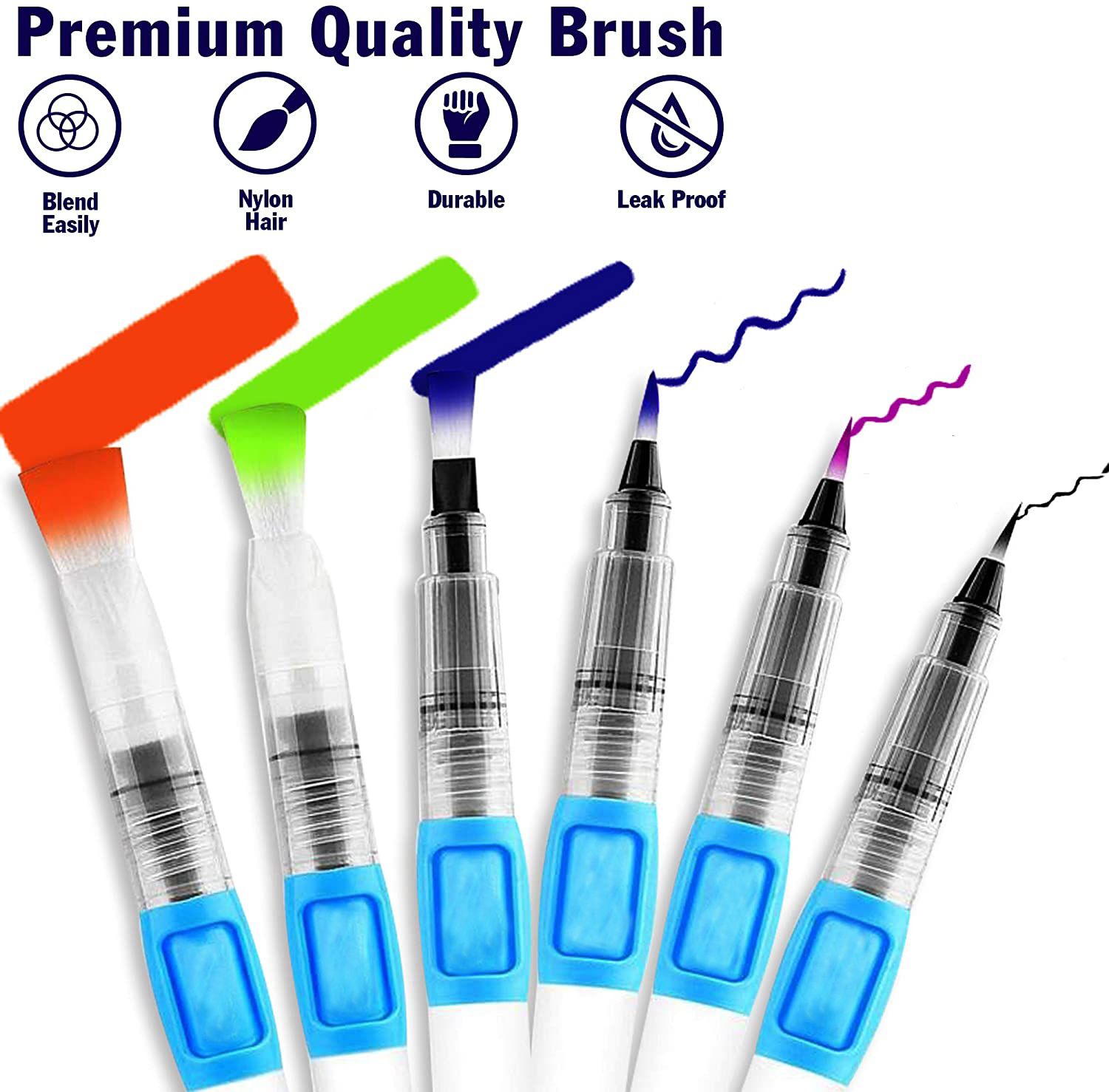 6-piece fountain pen, 6-piece blue water supply brush Application Scenario