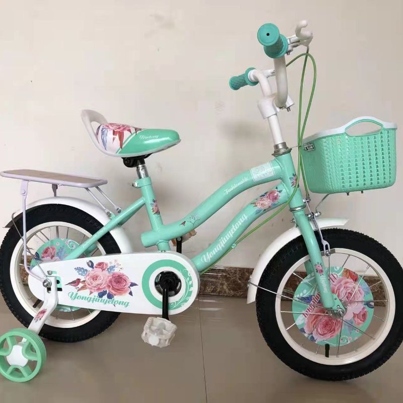 儿童自行车 童车 塑料篮子 封盘 后衣架 女孩 12寸 14寸 16寸 绿色 淡绿 
