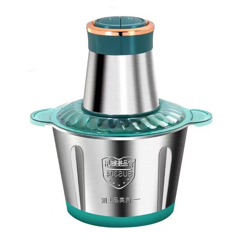 2L large-capacity stainless steel electric meat grinder, household kitchen food grinder, filling grinder, supplementary food processor wholesale Item Picture
