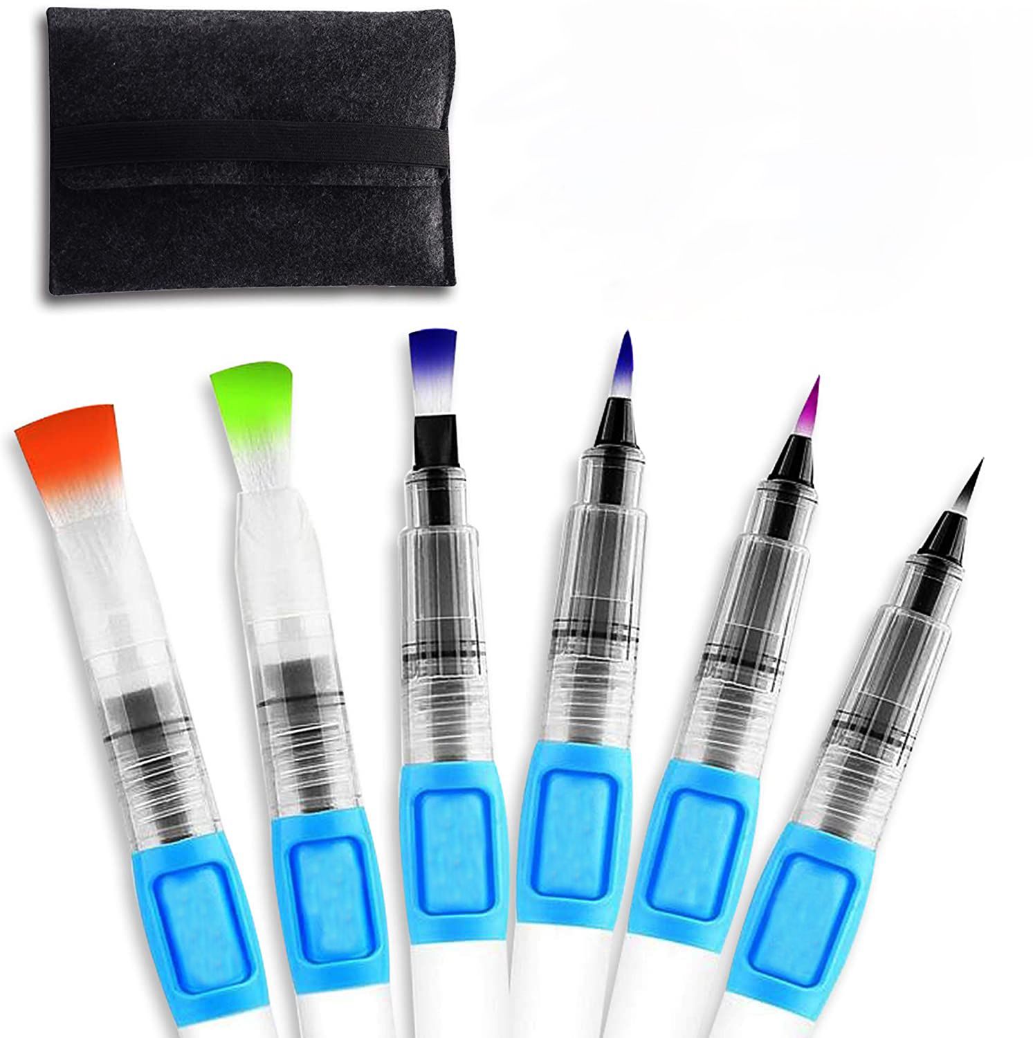 6-piece fountain pen, 6-piece blue water supply brush details Picture