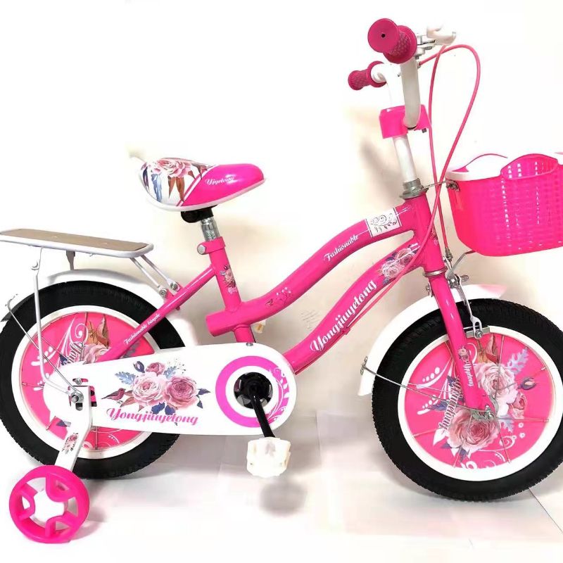 Children's bicycles, strollers, plastic baskets, and clothes hangers for girls: 12 inches, 14 inches, 16 inches, light green Specification image