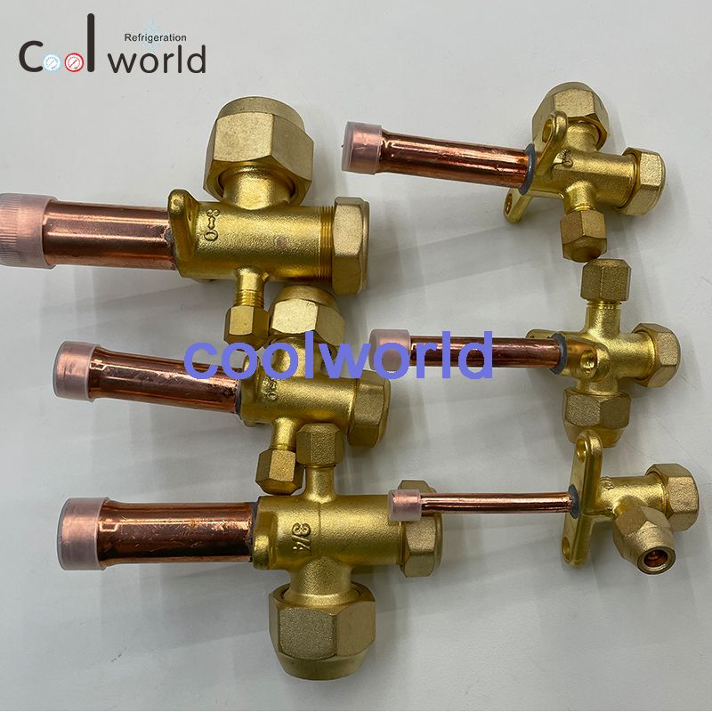 Red copper and brass air conditioning stop valve, liquid filling valve, right-angle air conditioning valve, elbow air conditioning valve, special valve for refrigeration maintenance and air conditioning liquid filling details Picture