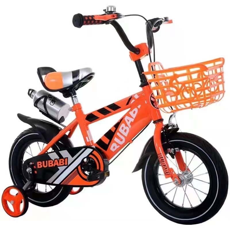 Children's bicycles, strollers, plastic baskets, boys' 12-inch, 14-inch, 16-inch water bottles, blue sporty bells, high-end Specification image