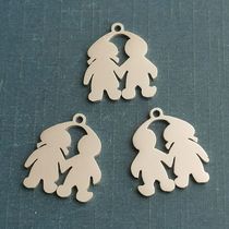 Spot polished mirror titanium steel gold steel boy girl pendant couple pendant accessories accessories