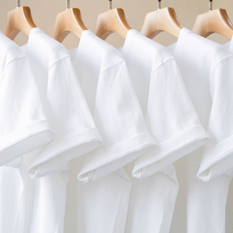 UPOLON's quality men's and women's casual T-shirts, whiteboard base T-shirts, versatile round-neck cultural T-shirts, in stock, custom advertising T-shirts based on samples Specification image