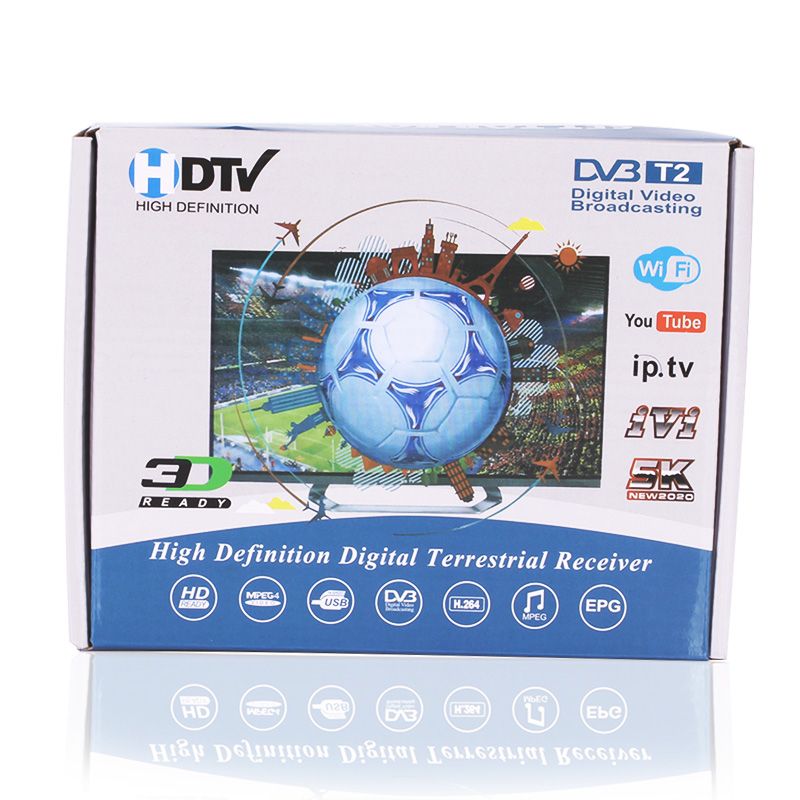 DVB-T2 factory direct HD digital MPEG4 terrestrial TVbox receiver exported to Middle East, Africa and South America
