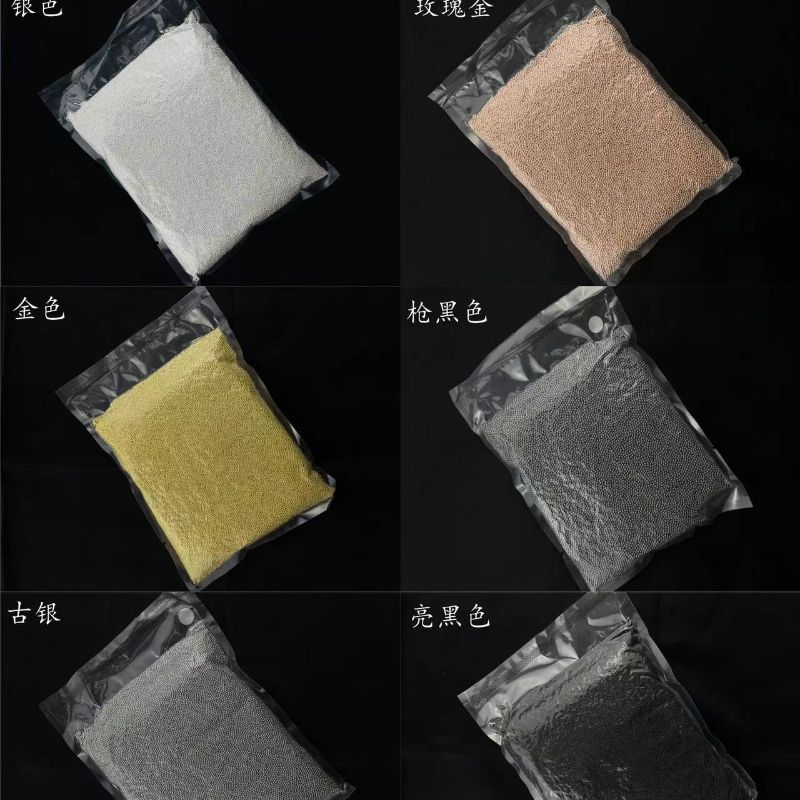 美甲小钢珠 0.4 0.6 0.8 1.0 鱼子酱金色银色小钢珠 diy指甲饰品