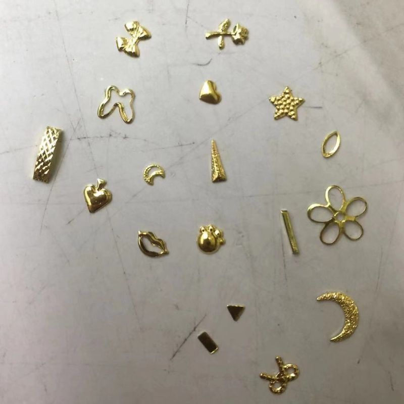 2022年抖音直播美甲铆钉 日系美甲金属片 海洋系列镂空系列指甲饰品