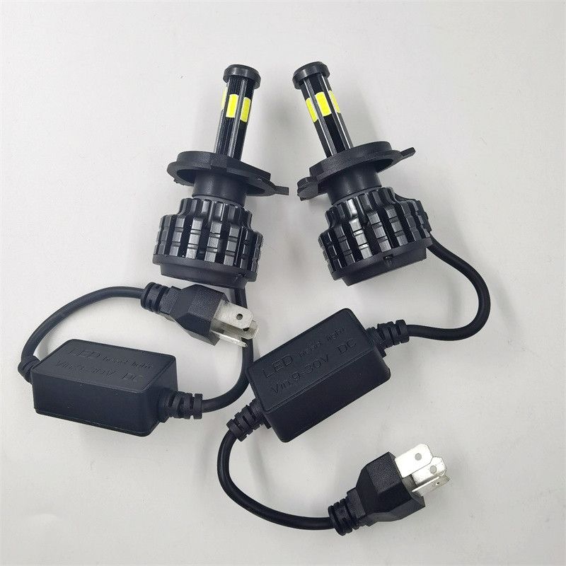 汽车用品汽车LED灯H4汽车前大灯COB灯前灯24W汽车照明灯6面灯