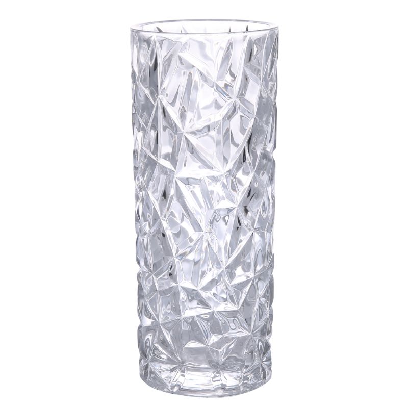 直筒系列水晶玻璃花瓶楚光玻璃岩纹详情图1