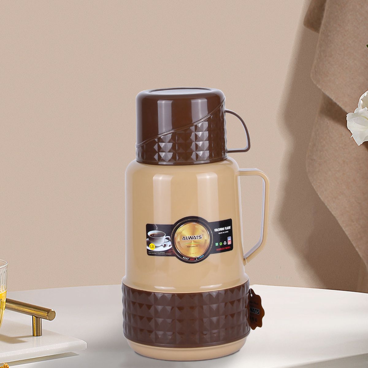 Yongfei 18012 glass inner liner thermos details Picture