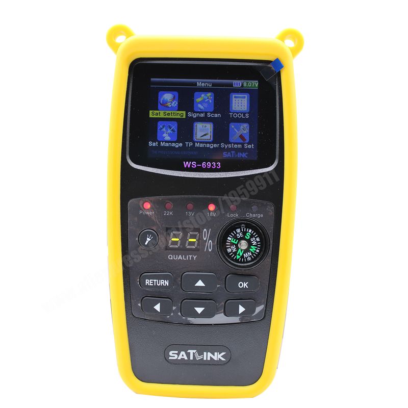 SATLINK WS-6933 DVB-S2 寻星仪 WS6933调星仪支持手电筒带指南针