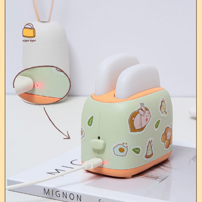 With a paper sticker wrapping machine, night light, cartoon mini LED desk lamp, USB charging desktop, bedside eye-protecting study lamp Specification image