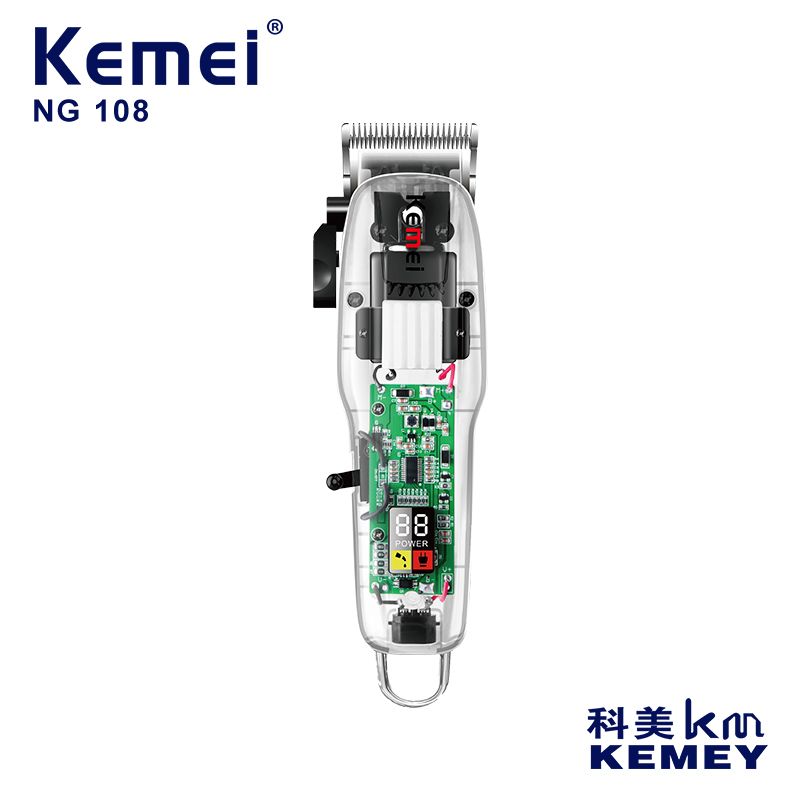 Cross-border manufacturers directly supply transparent electric clippers Kemi NG108 transparent hair clippers barber shop razor