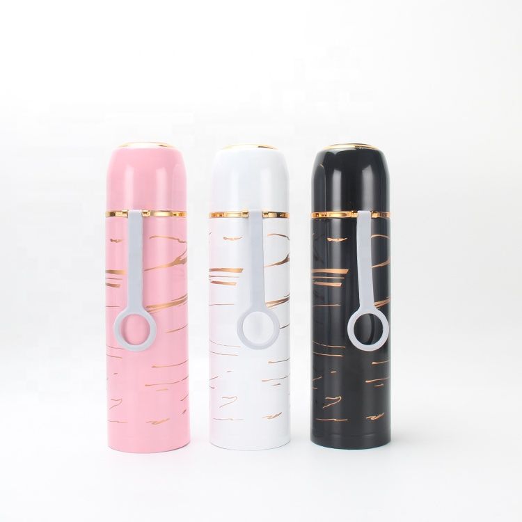 Most affordable and suitable cup for us Nice thermos bottle Silica gel to rope 500ml water bottle