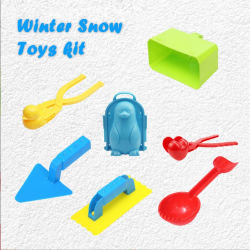Snow play set for children full figure