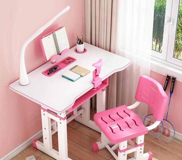 Elementary school writing desk and chair set