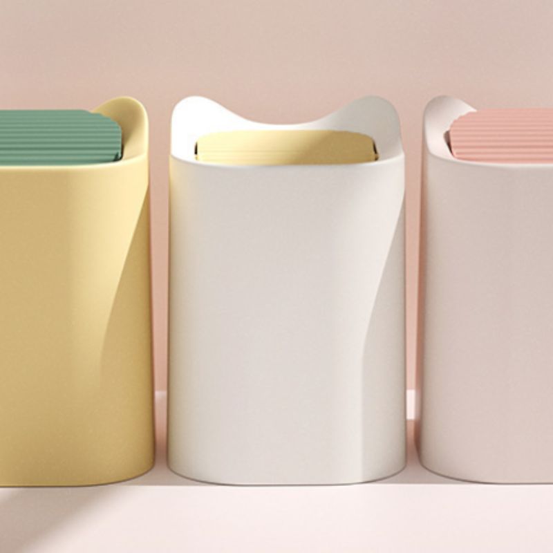 Square plastic garbage cans full box