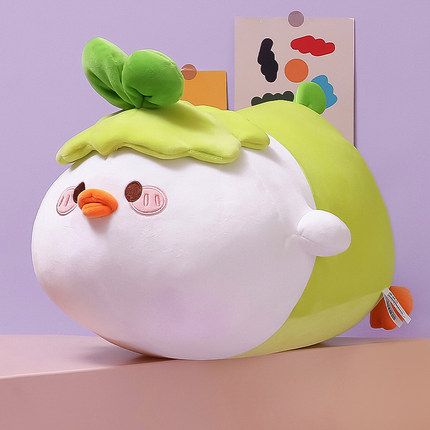 Cute little vegetable chicken Vicky stuffed stuffed Chinese cabbage sleeping pillow children's Muppet doll girl gift Specification drawing