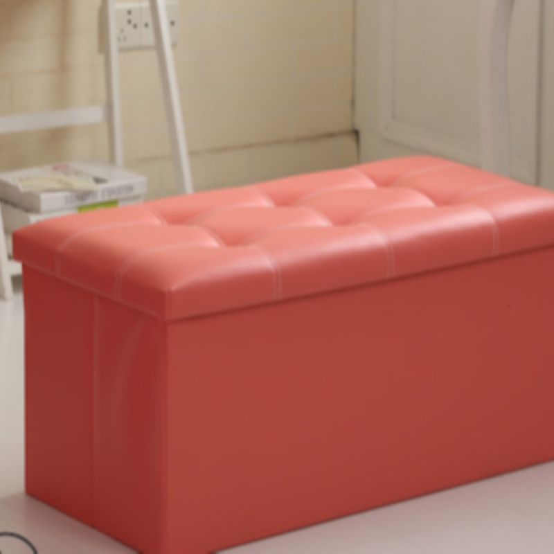 High-quality leather storage box shoe-changing stool