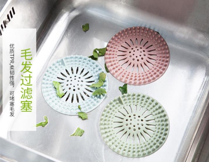 Kitchen sink clog-proof silicone drain cover
