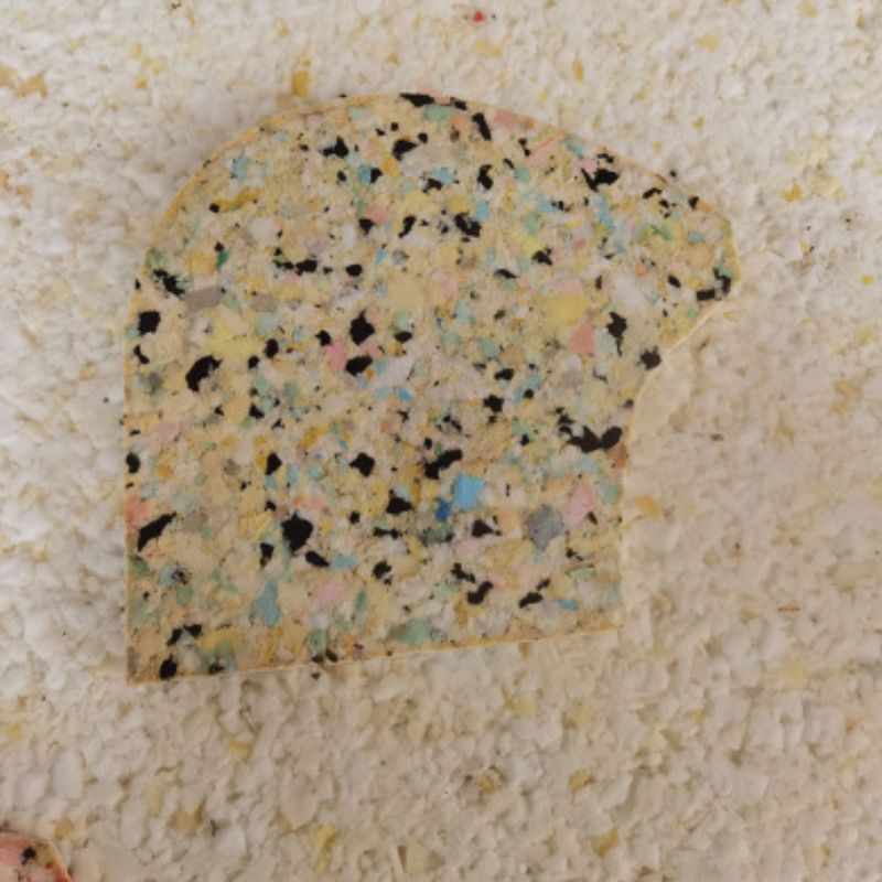 High-density recycled sponge blocks, sofa mattresses, furniture, round sponges, irregularly cut waste sponge particles, sponge manufacturers Application Scenario