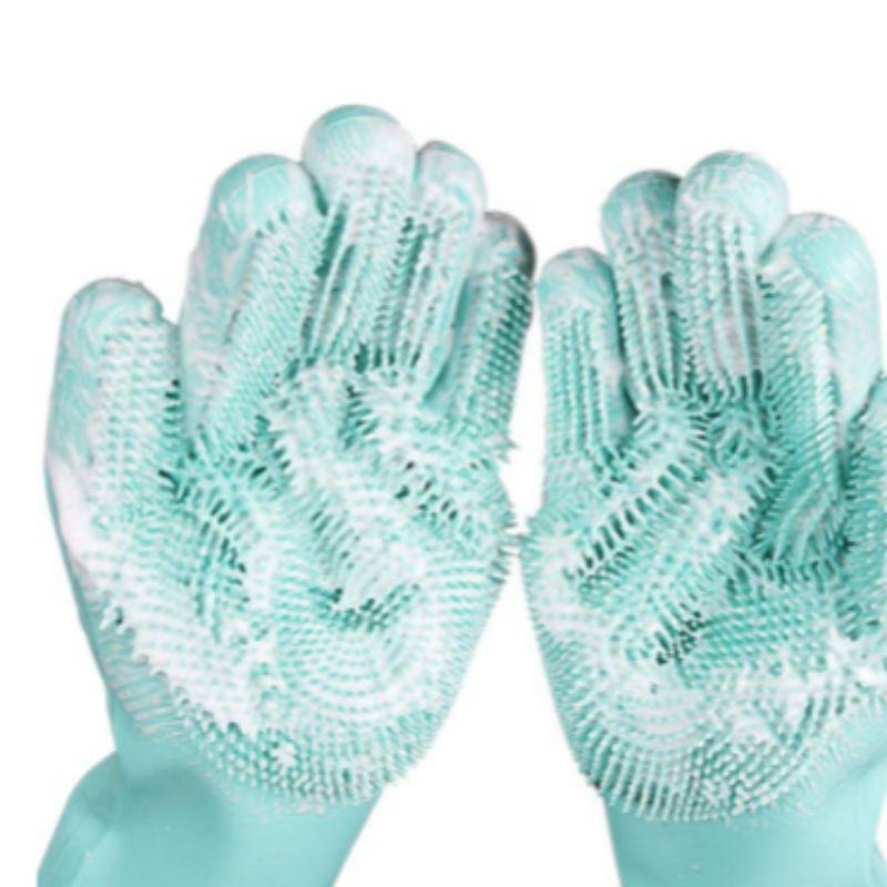 Silicone dishwashing gloves brush Specification image