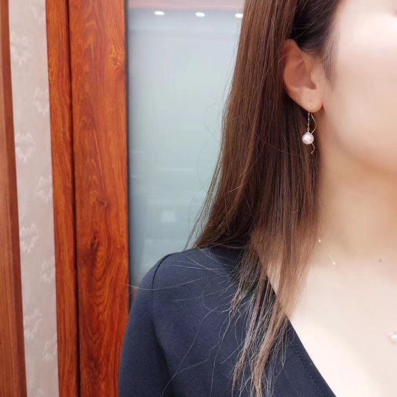S-Shaped Pearl Earrings 18K Gold Thread Simple Studs Women's Personality Earrings Drop Jewelry Item Picture
