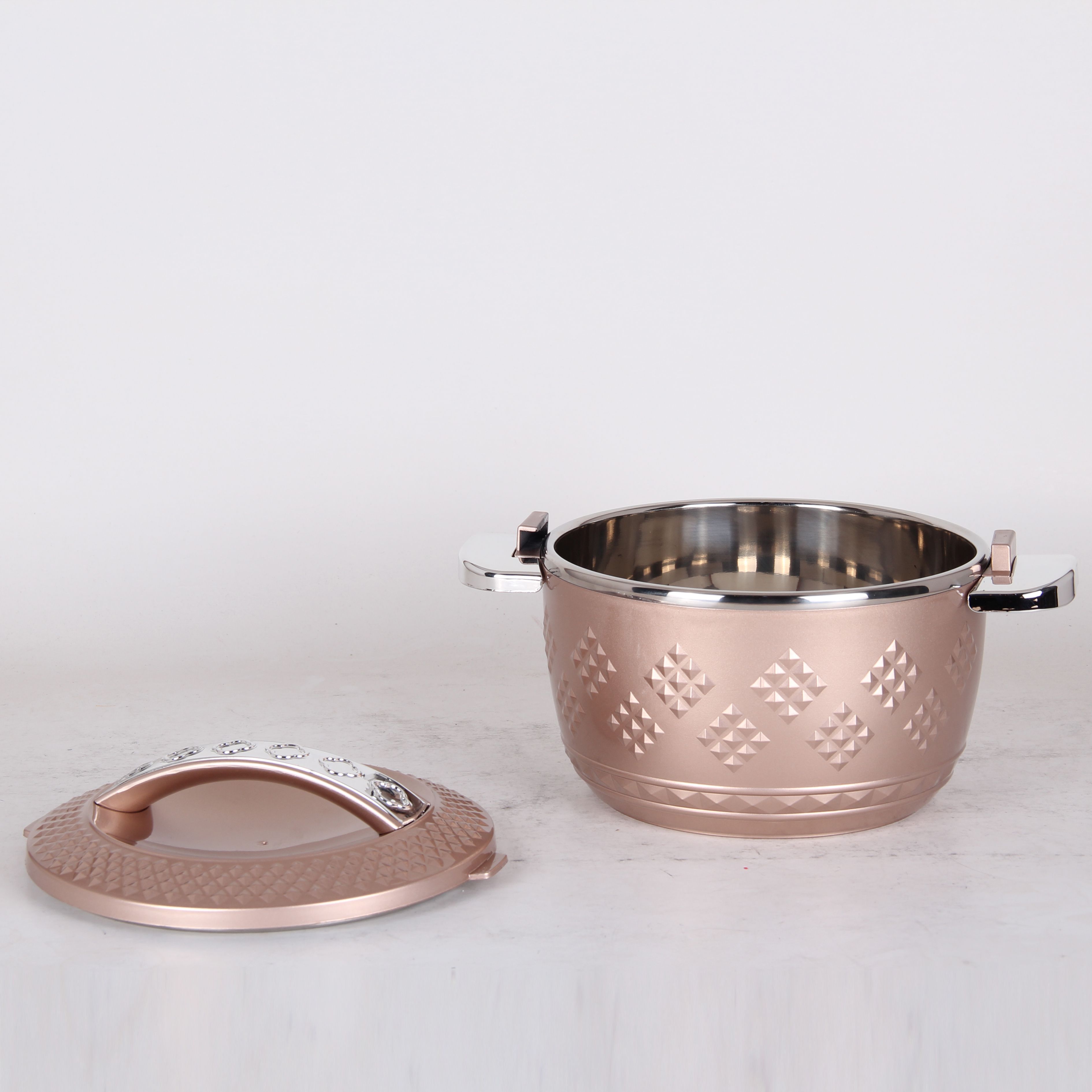 Always Three-Piece Plastic Electroplated Shell Stainless Steel Inner Liner Insulated Lunch Box Specification drawing