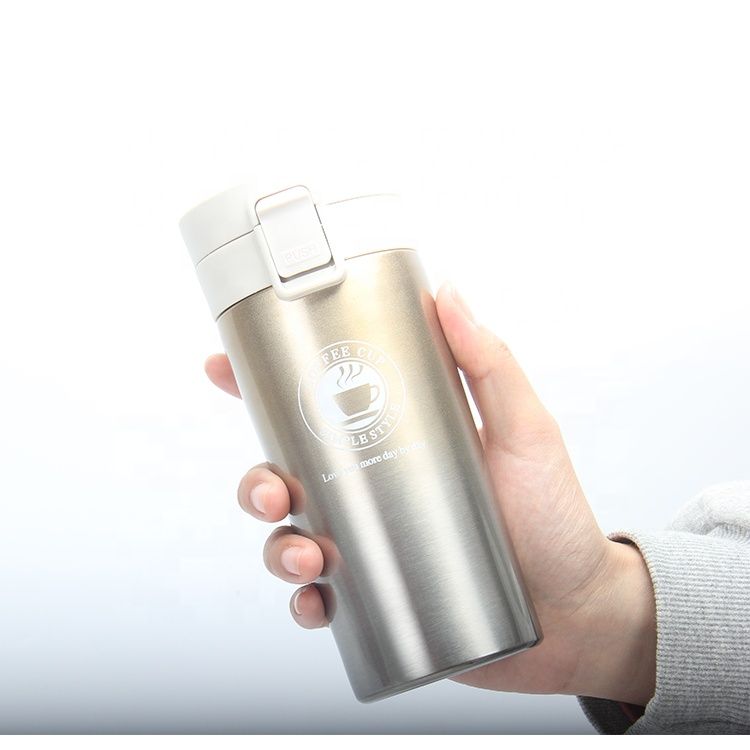 Vacuum sports coffee cup Gradient coffee mugs Environment-friendly plastic cover factory wholesale cups vacuum flask thumbnail
