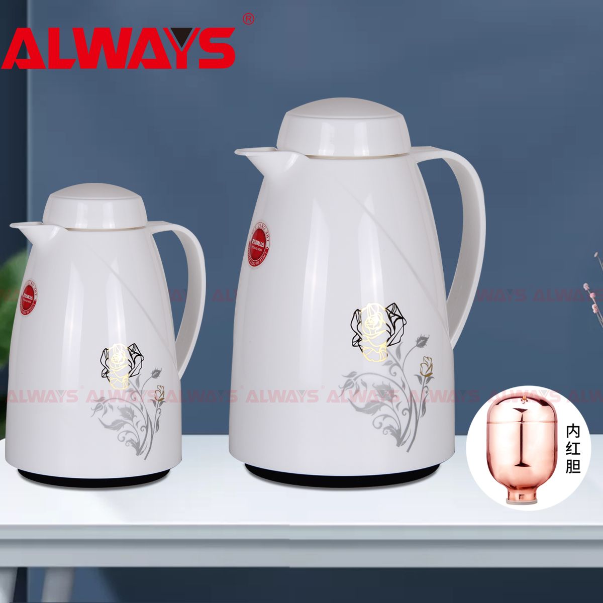 Yongfei Thermos Flask Al23610 With Glass Inner Liner Coffee Pot