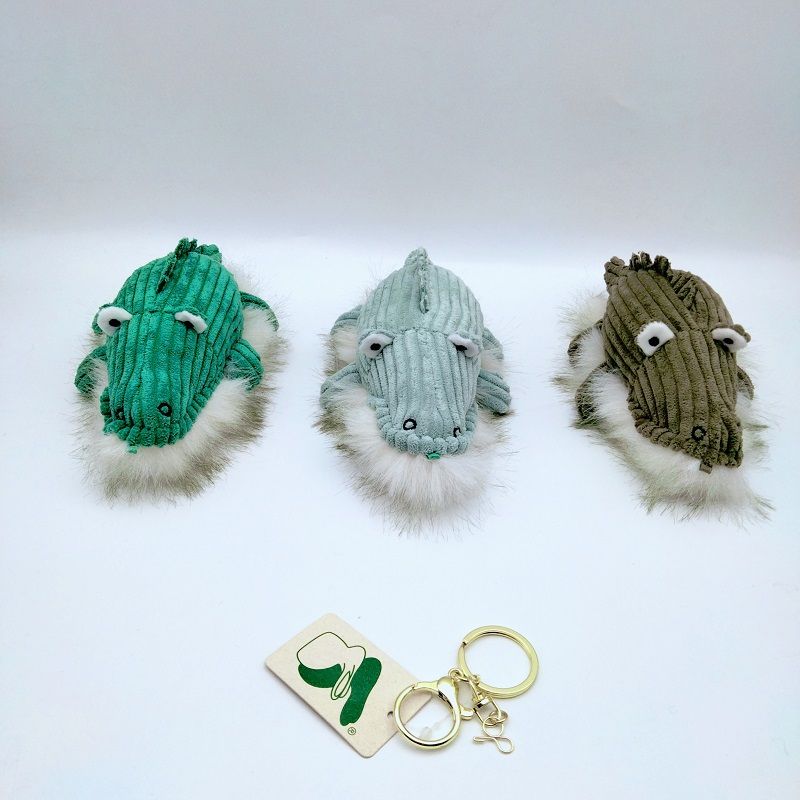 New mink crocodile pendant plush toy keychain doll student bag accessories backpack pendant