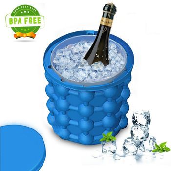Ice Cube Maker硅胶冰桶 制冰桶可冻香槟 派对饮料酒水冰桶