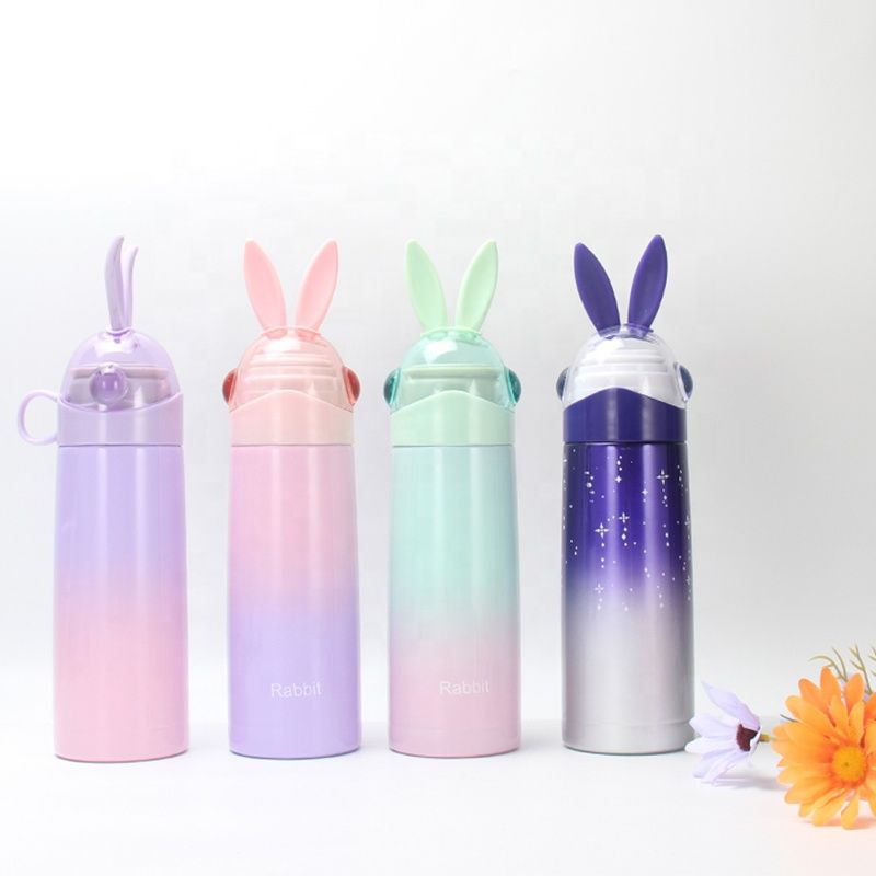 Diversified water cups for students and young people Rabbit Ear Water Cup gift girl like Lovely personalized hot water bottle thumbnail