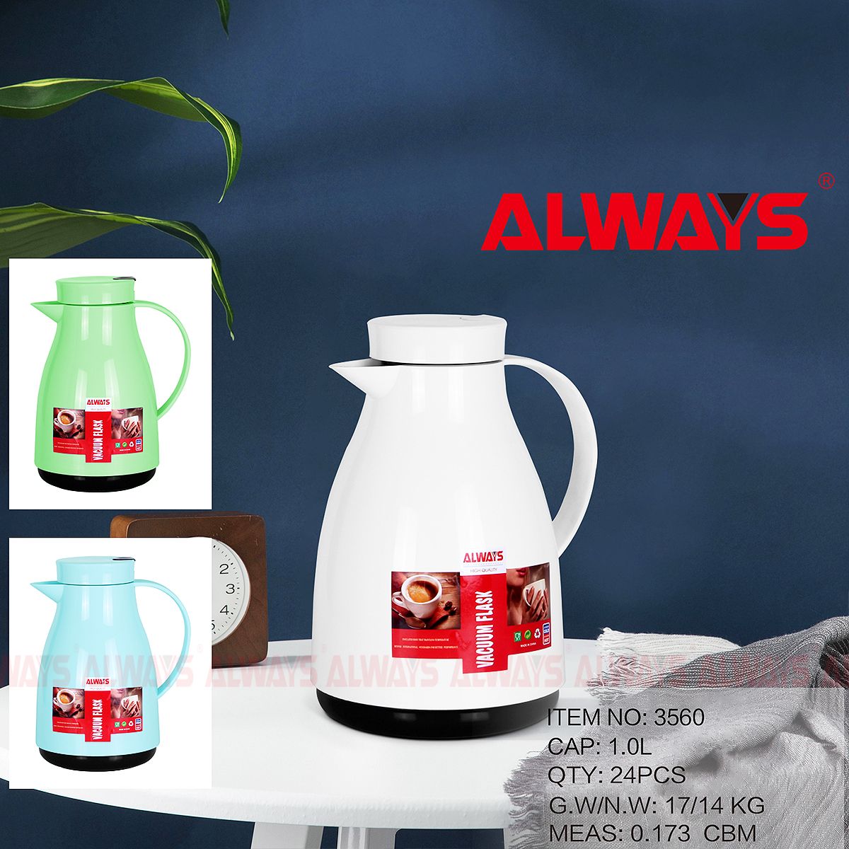 Always0.5l Large-Capacity Coffee Pot Factory Direct Sales, With Glass Inner Liner And Plastic Outer Shell