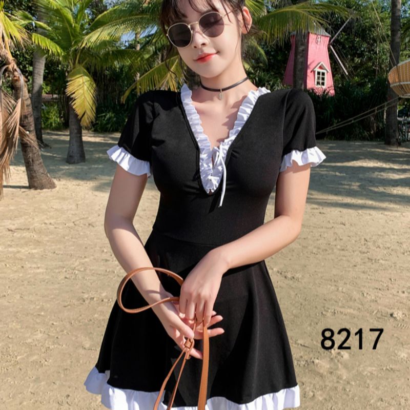 2021 Model 8217 Sweet One-Piece Swimsuit details Picture